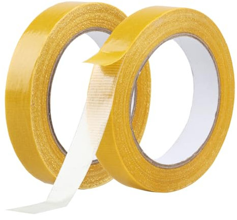 2 rotoli di nastro biadesivo extra forte, nastro biadesivo extra forte per tappeti, 20 mm x 20 m, nastro adesivo per tappeti e pavimenti