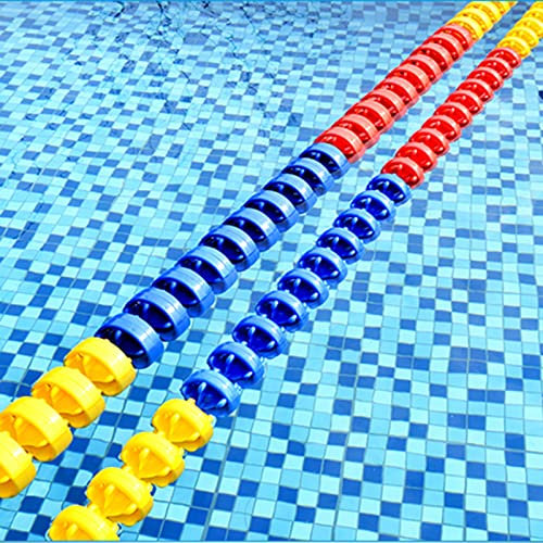 TUOYIBO Ligne d'avertissement de sécurité, séparateur de Piscine Extra Long ROS, kit de Flotteur pour piscines creusées/Hors Sol pour entraînement, comtition, diamètre 12 cm.