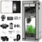 Aygrochy Advanced Grow System Pflanzen Set mit Central Integrated Controller. Automatischer Belüftung Zirkulationsplan, Vollspektrum-LED-Wachstumslampe 100W, 60 x 60 x 160 cm große Wachstumsbox.