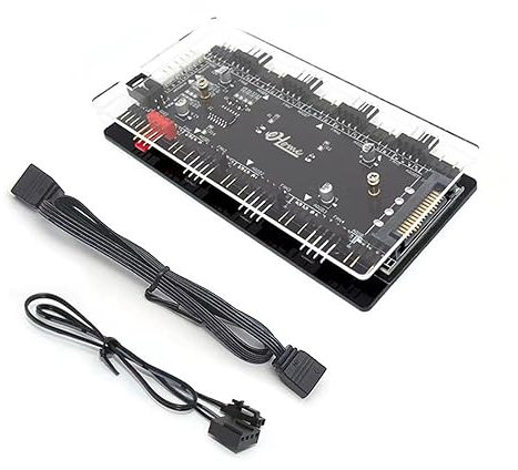 Oadnijuie RGB Converter For PC Case Lights 12V To 5V Transfer Hub With Interface For Multiple RGB Connectors
