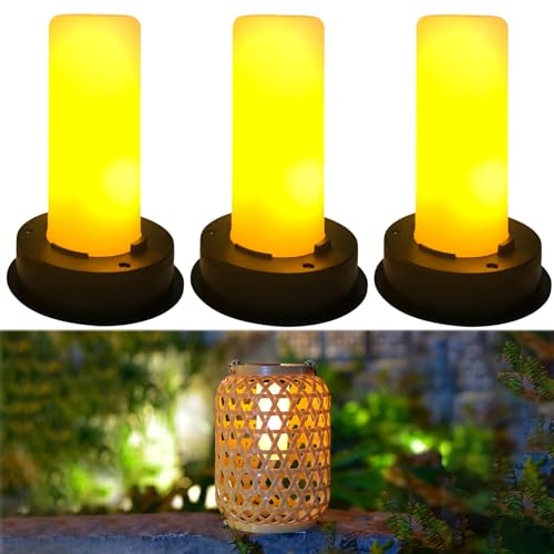 Solarleuchten Ersatzteile Flaschenlampe Solar Ersatz Solarmodul für Gartenleuchten, Solarlampen Ersatz Top mit LED Glühbirnen,Wasserdicht Solar Ersatzdeckel 8CM für Außen Garten Decor (3, 8cm)