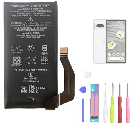 Aousavo GP5JE ersatz akku Kompatibel mit HTC Google Pixel 7a mit Free Toolkit