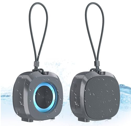 Bluetooth Speaker Clear Loud Stereo Sound Portable Wireless Speaker with Lights IPX5 Waterproof Speakers BT5.3 Small Speakers Long Playtime for Home/Party/Outdoor/Beach Electronic Gadgets Birthday Gif