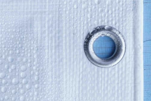A-TEX® Bauzaunplane 140g/m² (Weiß, 1,76 x 10 m) I Farbe & Größe wählbar I Für Standardmaß Bauzaun I Wasserdicht & Blickdicht I Abdeckplane m. Ösen I Reißfest | UV-stabilisiert