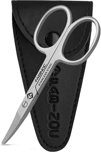 FABINOC Curved Baby Nail Scissors with Rounded Tips - German Quality Stainless Steel – Safe for Newborn, Toddlers, kids, Children and Diabetic Patients