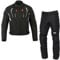 Motorradanzug Herren 2-teilig – Leichte Textilkombination mit CE Protektoren für Sicherheit,Herren Motorrad Textil Jacke und Hose,Motorrad Textil Kombi (BLACK, L)