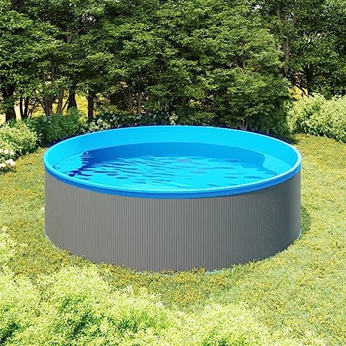 Piscina Fuori Terra 350x90 cm Grigio (39,2KG)