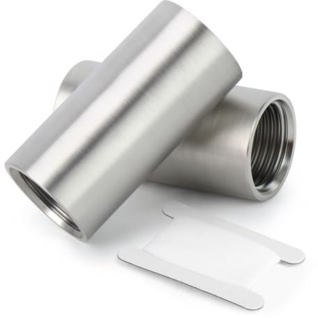 ERGAOBOY Lot de 2 raccords de tuyau en fonte 304 avec filetage femelle de 50 mm x filetage femelle 3/8 BSP