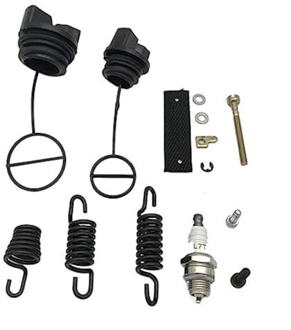 DEMULAX AV Buffer Shock Spring Set, for Partner, 350 351 Fuel Oil Tank Cap Chain Adjuster Tensioner Spark Plug Chainsaw Replace Spare Part Lawn Mower Fuel Tank Cap