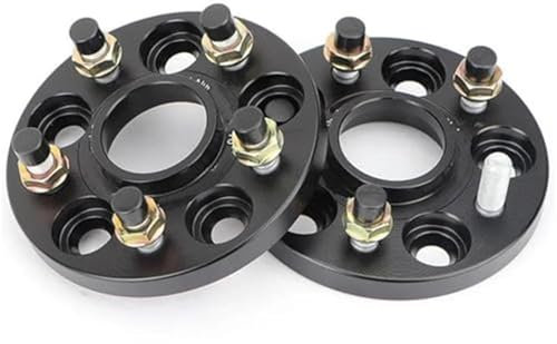 XUBOR Distanzstücke 2 Stück Passend for Autos 7075 Aluminium, geschmiedete Spurverbreiterungen Spurverbreiterungen Adapter 5x100 57,1mm M14x1,5 Unterlegscheiben Platte Spurverbreiterung(Black 40MM)