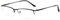 Nyxphy Halbrand Brille Kurzsichtige Fernbrille für Damen Herren Leichte Legierung Einstärkenbrille für Weitsicht (Schwarz, -1.00, Dioptrien)