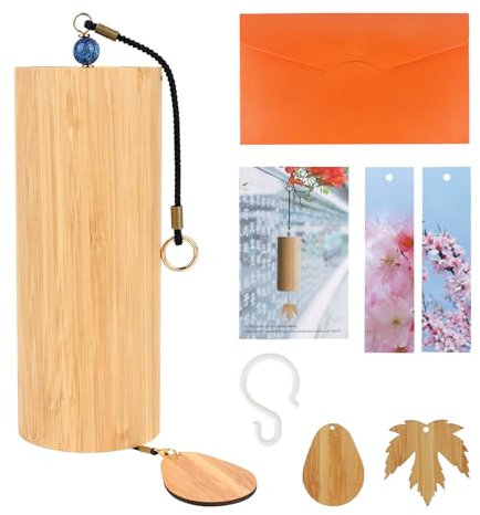 JOAASU Koshi Klangspiel, Klangspiel aus Bambus, Koshi Windspiel, KlangspielGarten, Handbetriebenes Windspiel mit Bambussaiten, Windspiels als Dekoration für Zuhause (Spring F Chord)