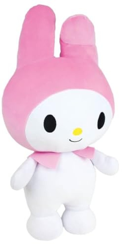Jemini | Plüschtier My Melody 40 cm | weiches Kissen rosa | waschbares Baby-Schmusetuch | Offizielles Sanrio-Lizenzprodukt | Spielzeug ab der Geburt | Geschenkidee für Kinder Mädchen Geburtstag