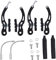 GALPADA 2Paia Freni Pinza V per Bici Completo Anteriore e Posteriore con Pastiglie Resistente All Usura Realizzati Premium per Mountain Bike e Bici Corsa Alta