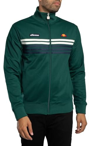 Ellesse Men's Vicenza Track Jacket, Dark Green