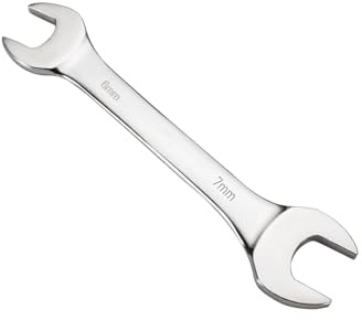 Mandouer 6mm x 7mm Double Open End Spanner, Metric CR-V Steel Wrench | Chrome vanadium steel, durable and rust-resistant, perfect for car repair, bike maintenance, home DIY projects (1-piece)