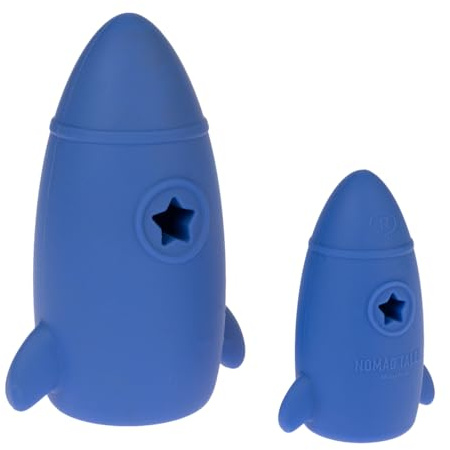 NOMAD TALES Bloom Snackspielzeug Rocket | lebensmittelecht & spülmaschinenfest | aus Silikon | Größe S: Ø 4,6 x H 9,5 cm