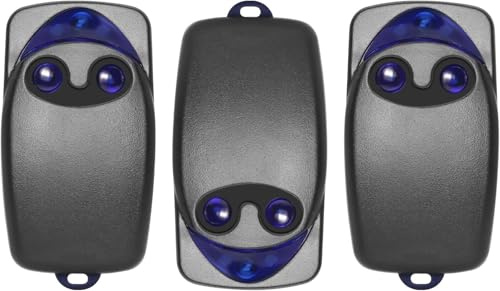 3PCS 433MHz Telecommande Portail Compatible avec pour N1ce Flo2r-s,2 Canaux Télécommande Porte de Garage pour FLOXIR; FLOXR; FLOX2R; OXI; OX2, pour Porte de Garage