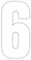 WHL 5 x 'Number 6' Wheelie Bin Numbers Self Adhesive Stickers