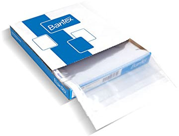 BANTEX Schutzumschlag für Dokumente A4, Glasklar Dokumentenhülle 45 µ, Glatte Oberfläche, Klarsichthüll, Transparente PP-Folie, Dokumentenumschlag, Aufbewahrung von Dokumenten, 100 Stück im Karton