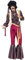Smiffys Costume Cantante Psichedelico Anni '70 con pantaloni a zampa di elefante, Top con Gilet e Copricapo,XL