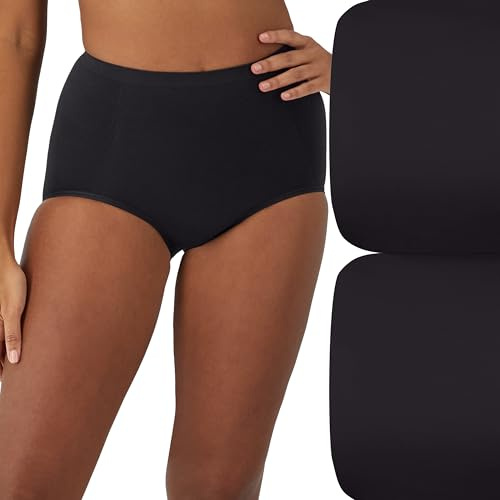 Bali Womens Seamless Ultra Firm Control Fajas 2-pack Dfx245 Shapewear-briefs, Black/Black, X-Large US