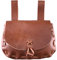 Ulfberth Mittelalter Gürteltasche aus Echtleder | Leder Bauchtasche für Damen und Herren in Braun | Wikinger Reenactment Ledertasche für den Gürtel | Karneval Kostüm | Hellbraun