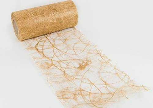 Unbekannt 25 m x 20 cm Sizoweb® Vlies Original Tischband Tischläufer Gold für Hochzeit, Weihnachten