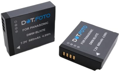 2 x Dot.Foto DMW-BLH7, DMW-BLH7E Premium 7.2v / 680mAh Rechargeable Battery for Panasonic Lumix DMC-GM1, DMC-GM5, DMC-GF7, DMC-LX10, DMC-LX15