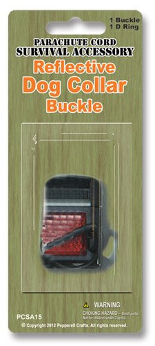 Craft County Reflektierendes Sicherheits-Hundehalsband-Schnalle, 550 Paracord-Zubehör, Größe S, M, L