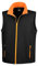 Ergebnis R232M Softshell, bedruckbar, Bodywarmer, Unisex, R232M, schwarz / orange, XXXL