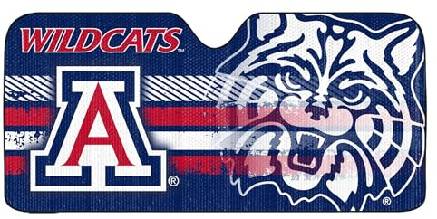 Fanmats 60001 NCAA Arizona Wildcats Windshield Sun Auto Shade, Sun Shield Sun Visor | Accordion tri-fold for Storage | 59 x 29.5, Colorful Team Design