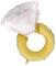 Riesen Folien-Diamantring-Luftballon - 63 cm