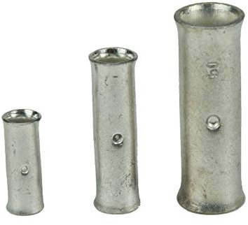 UKCable-Ties Copper Tube Butt Connectors Terminals Straight Joiner Crimp/Solder (10, 10mm²)