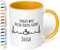 True Statements Tasse Finger weg Dieser Kaffee gehört Wunschname personalisiert - personalisierte Kaffeetasse mit Wunsch-Name - spülmaschinenfest - tolles Geschenk zu Weihnachten, für Büro - goldgelb