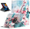 TiMOVO Funda Protectora para Nuevo iPad 9ª Generación 2021/iPad 8ª Generación 2020 10.2'', Carcasa Trasera con Soporte Giratorio 360°y Auto Estela/Sueño para iPad 7ª Gen 10.2 2019 - Flor de Melocotón