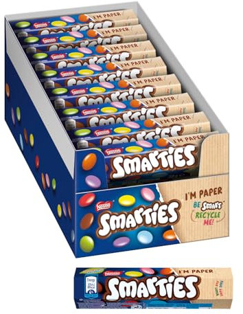 SMARTIES Confetti ripieni di Cioccolato al latte, 24 Tubi da 38g (912g)