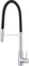JASSFERRY Flexible Spring Pulldown Spout Kitchen Sink Mixer Tap Single Lever with High Arc Pull Out Spray Monobloc Swing Arm Chrome