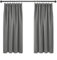 Deconovo Blackout Curtains Super Soft Energy Saving Pencil Pleat Blackout Curtains for Bedroom 52x54 Inch Light Grey 2 Panels