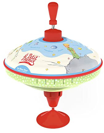 Lena 52248 - Toupie bourdonnante Le Petit Prince Ø19 cm, toupie en métal, toupie à Bascule en tôle, toupie Classique à Pompe, toupie en tôle avec Pointe, toupie Jouet pour Enfants dès 18 Mois