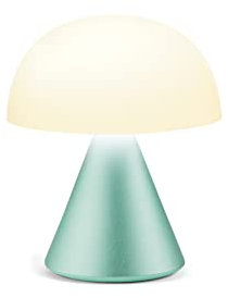 LEXON MINA Mini Lampe Champignon sans fil rechargeable, lampe LED à poser ou de chevet, à variateur d'intensité, jusqu'à 12h d'autonomie - Menthe