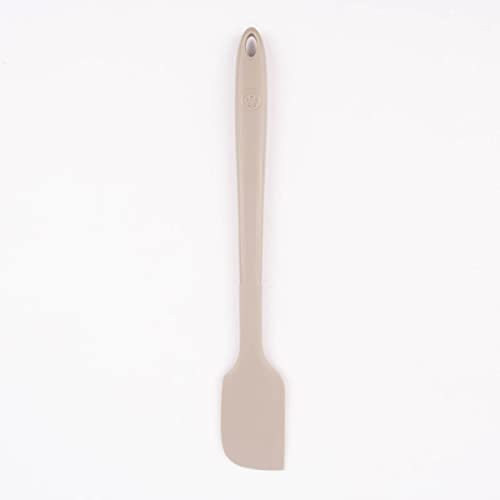 Kochblume Design-Teigschaber M | Premium-Silikon & BPA frei| Hitzebeständig | Spülmaschinenfest | 28cm | Farbe: taupe