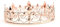 Royal Full King Krone Metall Kronen und Tiaras für Männer - Cosplay, Hochzeit, Prom Party Dekorationen Kopfbedeckungen Zubehör (Rosé Gold)