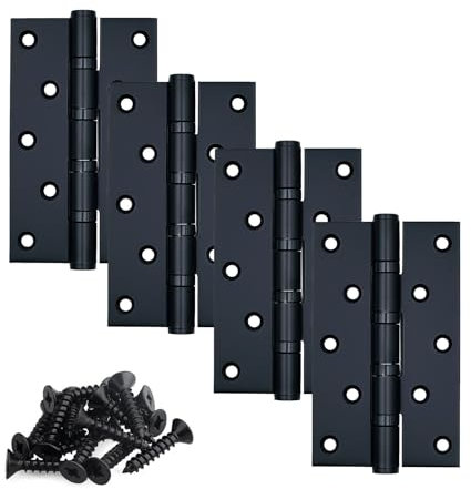 KSDCMRS Stainless Steel Matte Black 5''x3'' Heavy Duty Ball Bearing Door Hinges, 5 inch x 3 inch, 4 Pack