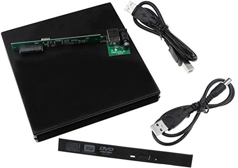 Bearman 12.7mm External DVD Enclosure USB 2.0 External DVD/CD- Case for Laptop Desktop PC Optical Disk Drive to