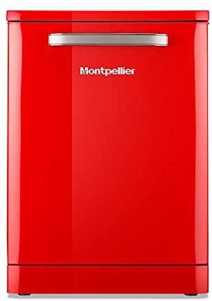 Montpellier MAB1353R RETRO Style 13-Place Dishwasher 5 Progs Class E Red