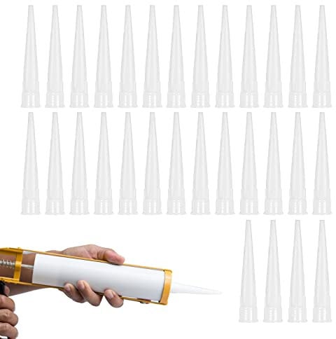 Ugelli in Silicone, Beccucci per Cartuccia in Silicone, Silicone Beccucci, Silicone Ugelli, Ugelli per Calafataggio, Cartuccia Ugelli in Silicone per Sigillante Adesivo e Pistola per Silicone,30 Pack