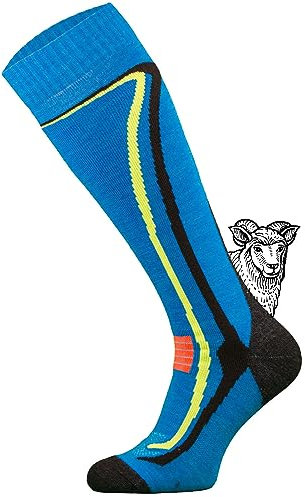 TODO Warme 50% Merino Skisocken Herren und Skisocken Damen Thermoaktiv, Atmungsaktiv 1 Paar Merino-wolle Ski Socken (1xBlau, 35-38)