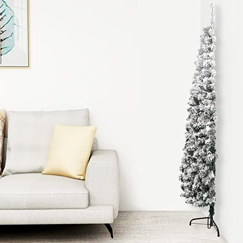 Tidyard Albero di Natale,Artificiale,Sottile,a metà Supporto PVC,Albero Artificiale,Albero Natalizia,Albero Natale Artificiale