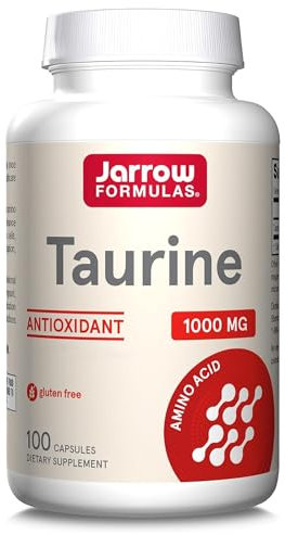 Jarrow Formulas, Taurine, 1.000mg, Hautement Dosé, 100 Capsules, Sans Gluten, Sans Soja, Sans OGM